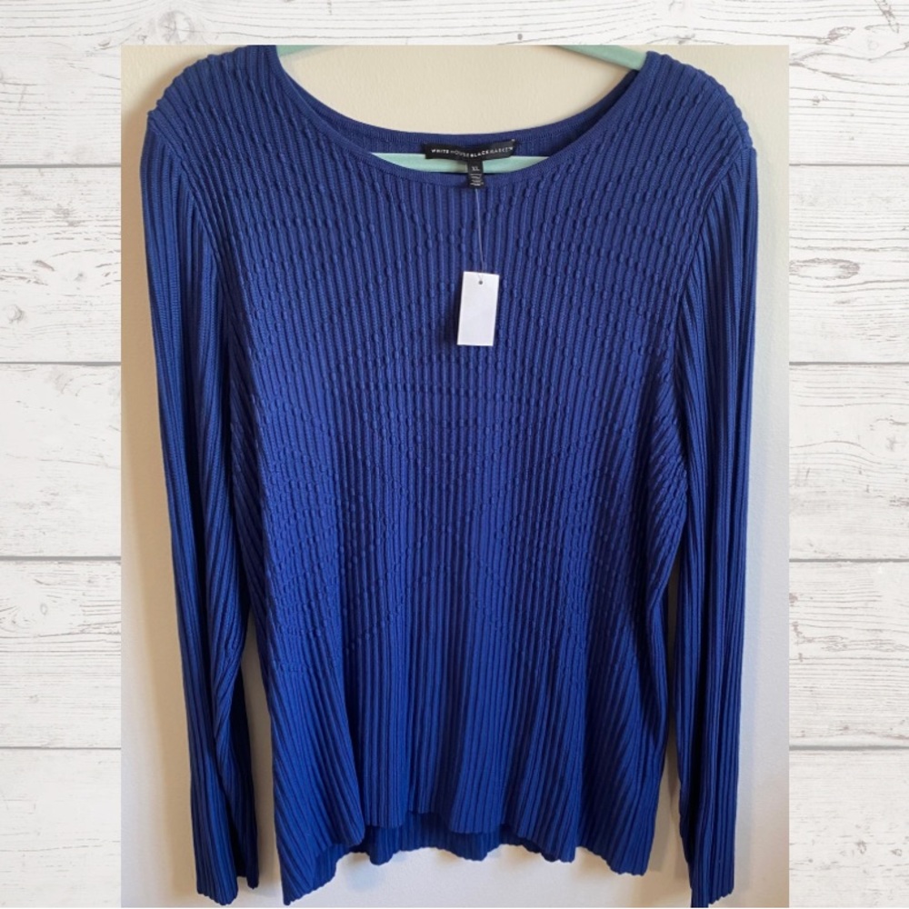 White House Black Market textured sweater/NWT/XL/royal blue